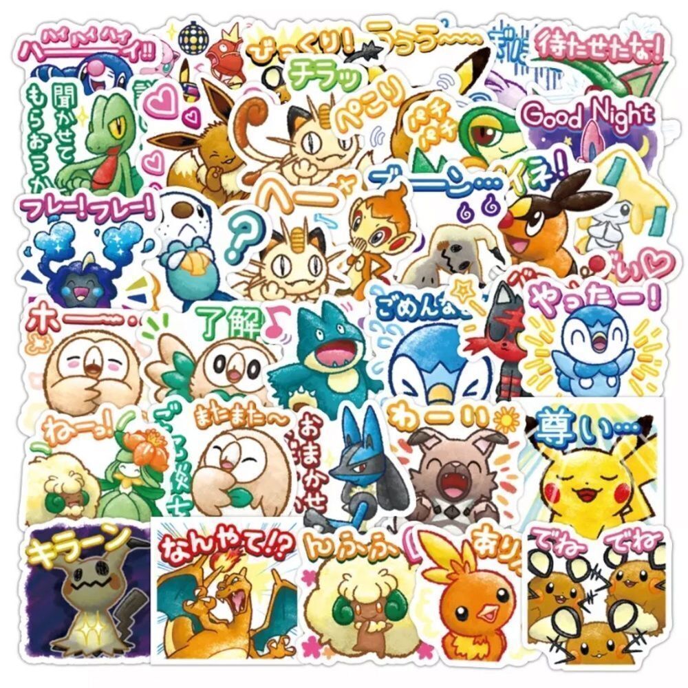 (FROM Japan) Pack of 40pcs Pokemon Vinyl Stickers